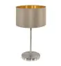 Eglo Tischlampe Maserlo Stahl Satin-Nickel | Geeignet für 1x E27